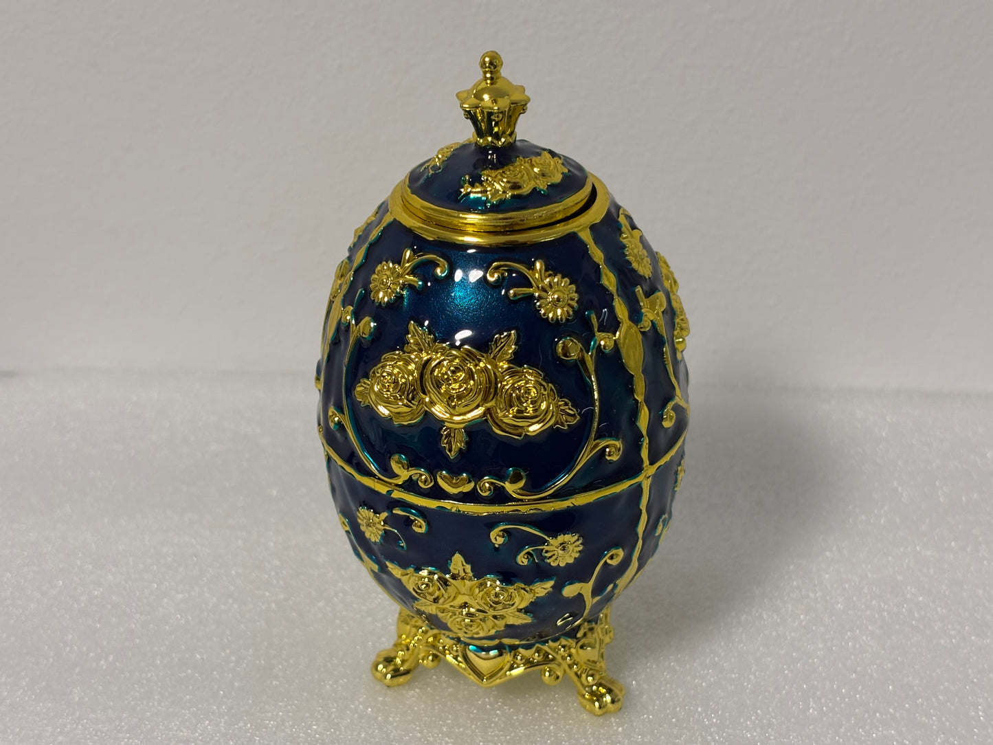 Faberge Style Russian Egg Toothpick Holder| Blue & Gold | Stylish | Vintage Looking | House Of Jax