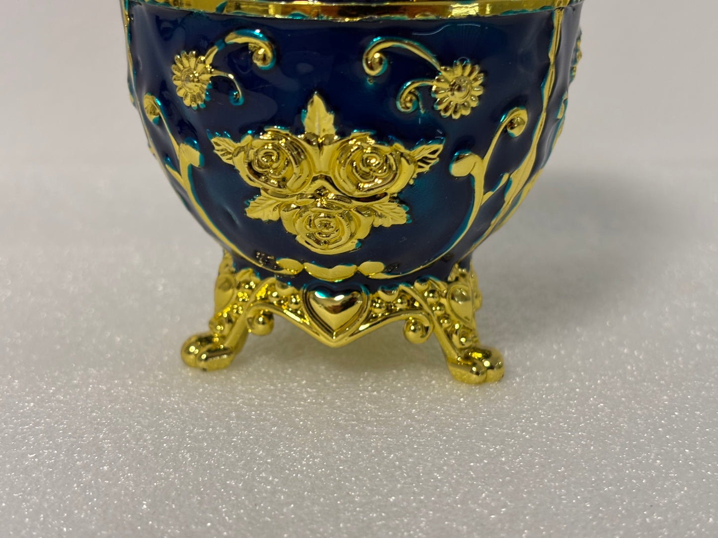 Faberge Style Russian Egg Toothpick Holder| Blue & Gold | Stylish | Vintage Looking | House Of Jax