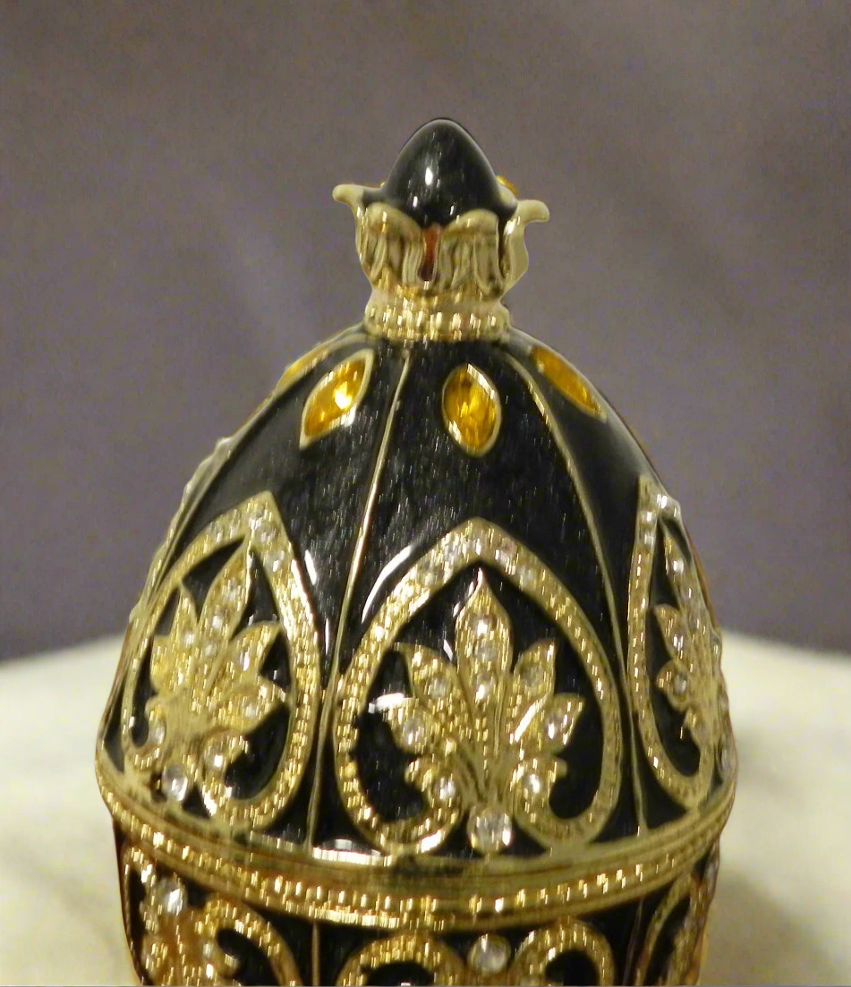 Faberge Type Egg | Dark Charcoal | Boho| Trendy | Fancy| House Of Jax