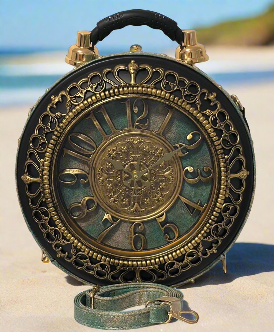 Retro Time Clock Handbags | Free Children's Handbag Non Working Clock Included | Boho | Bohemian | Stylish | Trendy | House Of Jax Studio
