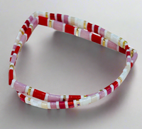 Miyuki Tila Bead Stretch Bracelets | Pink & White Boho Chic | Flat Pearl Bohemian | Gift For Her | Little Treats| House Of Jax | price is both