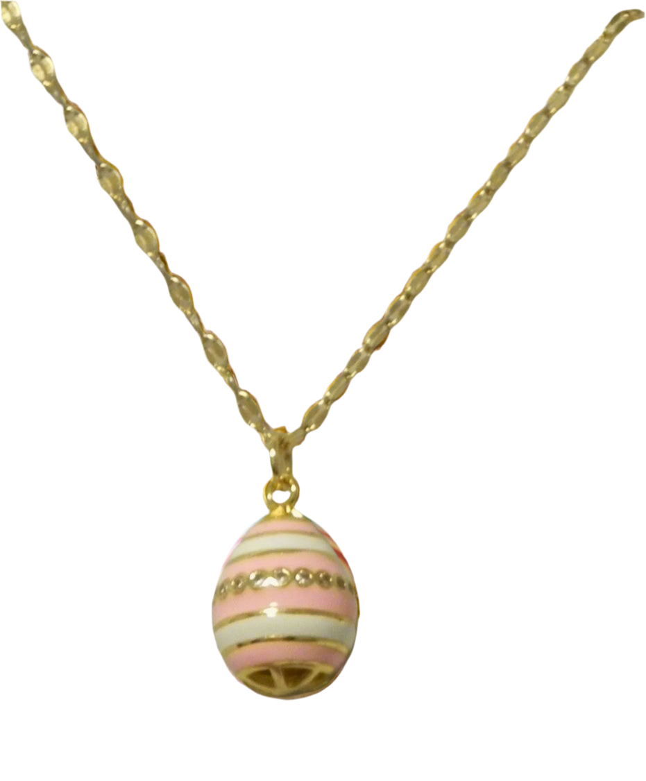 Stunning Egg Necklace | Pink and White | Trendy | Boho | Bohemian | Stylish | House Of Jax Studio
