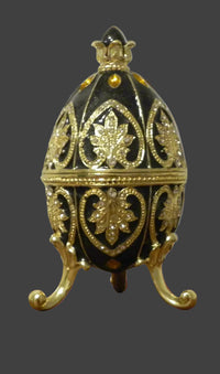 Faberge Type Egg | Dark Charcoal | Boho| Trendy | Fancy| House Of Jax