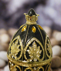 Faberge Type Egg | Dark Charcoal | Boho| Trendy | Fancy| House Of Jax