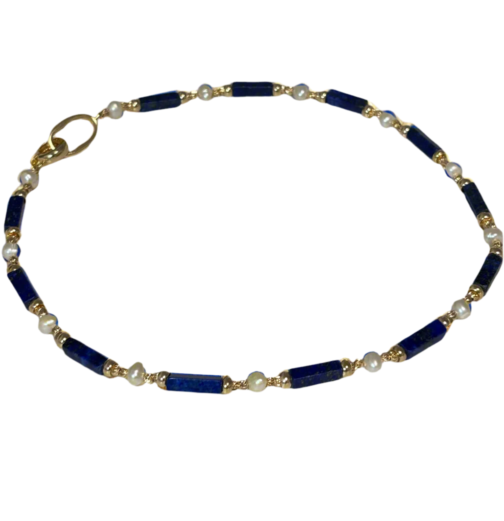 Lapis lazuli Choker Necklace | Boho | Bohemian | Fidget | Little Treats | Stylish | Trendy | House Of Jax