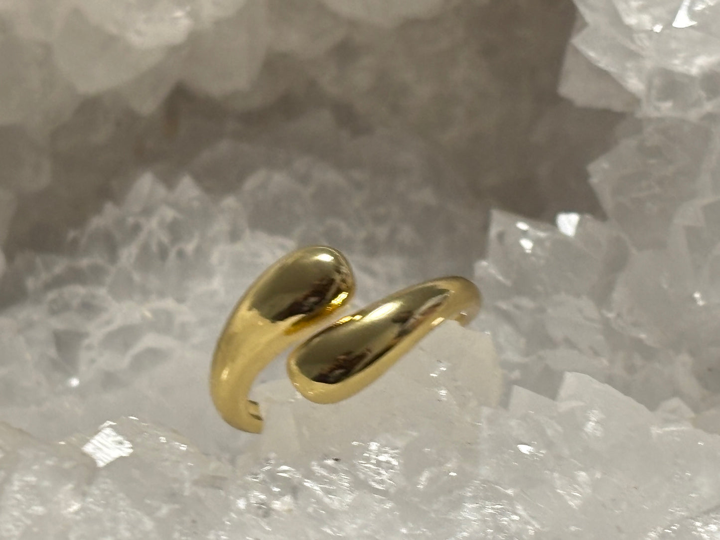 NEW ITEM -Liquid Gold | Stainless Steel Ring | Waterproof | Adjustable Ring | Fancy | Trendy | Boho | Bohemian | Minimalistic