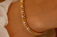Gold Color Tennis Bracelet | Beautiful Bracelet | Boho | Bohemian | Stylish | Fancy | Trendy | House Of Jax