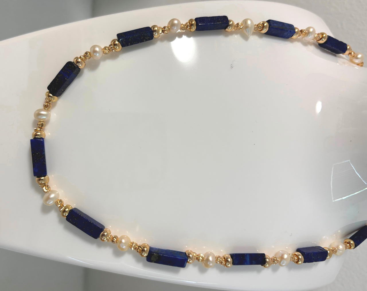 Lapis lazuli Choker Necklace | Boho | Bohemian | Fidget | Little Treats | Stylish | Trendy | House Of Jax