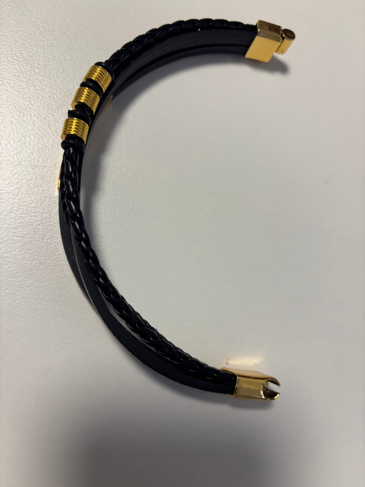 Men's Black and Gold | Vegan Leather | Rope Bracelet | Boho | House Of Jax