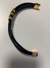 Men's Black and Gold | Vegan Leather | Rope Bracelet | Boho | House Of Jax