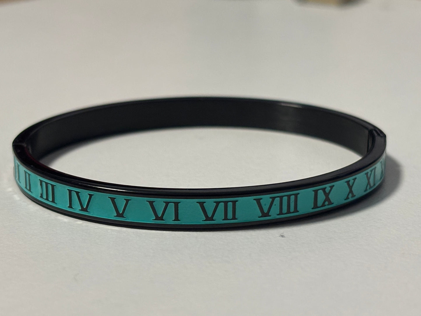 NEW ITEM- Roman Numeral | Black and Aqua Blue | Bracelet | Fancy | Stylish |  Boho | Bohemian | House Of Jax