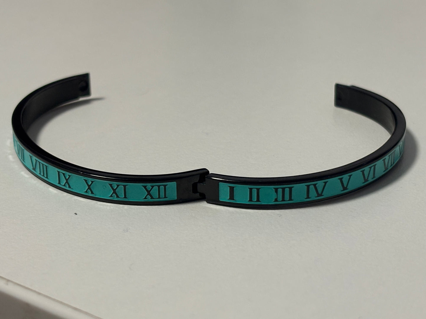 NEW ITEM- Roman Numeral | Black and Aqua Blue | Bracelet | Fancy | Stylish |  Boho | Bohemian | House Of Jax