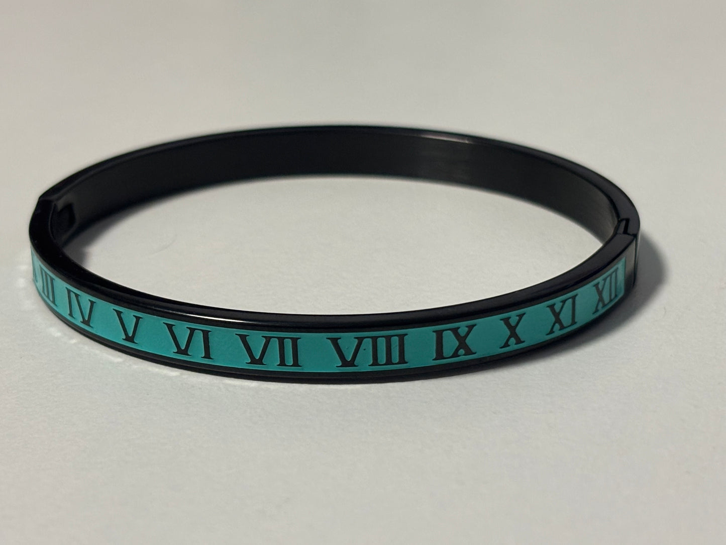 NEW ITEM- Roman Numeral | Black and Aqua Blue | Bracelet | Fancy | Stylish |  Boho | Bohemian | House Of Jax