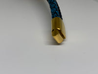 Men's Black, Blue and Gold Faux Leather | Rope Bracelet | Boho | Bohemian | Stylish | Fancy | Trendy | House Of Jax
