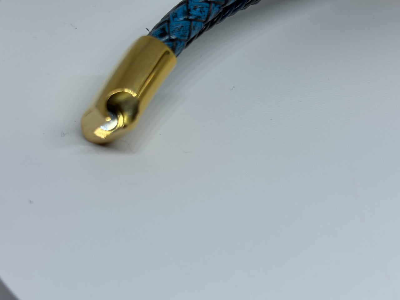 Men's Black, Blue and Gold Faux Leather | Rope Bracelet | Boho | Bohemian | Stylish | Fancy | Trendy | House Of Jax