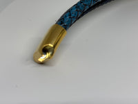 Men's Black, Blue and Gold Faux Leather | Rope Bracelet | Boho | Bohemian | Stylish | Fancy | Trendy | House Of Jax