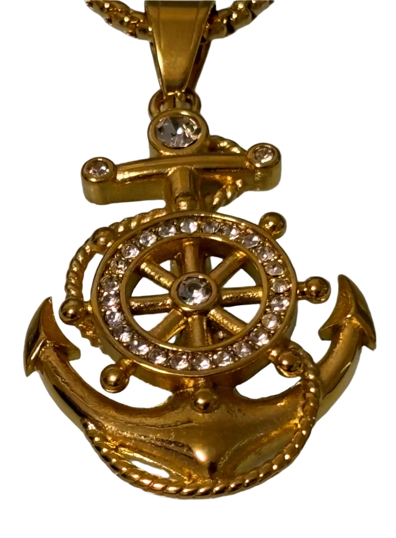 Anchor Necklace With Free Bonus Mystery Gift | Rope Chain | Gold Colored | Boho | Naval | Bohemian | House Of Jax