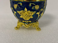 Faberge Style Russian Egg Toothpick Holder| Blue & Gold | Stylish | Vintage Looking | House Of Jax