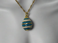Blue and White Egg Pendant Necklace | Boho | Bohemian | Gift For Her | Trendy | Stylish | House Of Jax