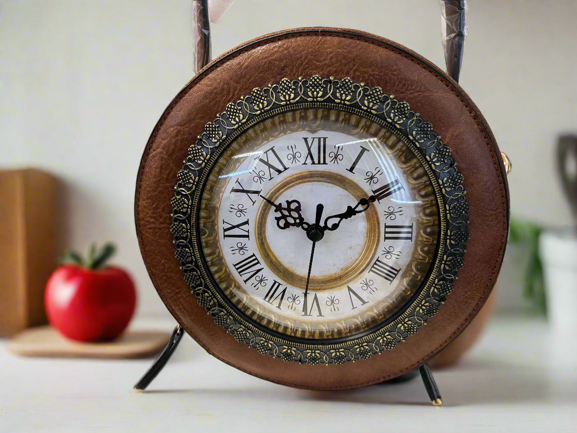 Vintage Looking Time Clock | Small Handbag | Working Clock | Boho | Unique Style | House Of Jax