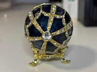 Faberge Type Egg | Blue and Silver | Collectables | Faberge Type | Boho | House Of Jax