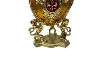 Hand Crafted Faberge Type Egg | Gold And Red | Gift For Her | Gift For Him | Christmas Gift