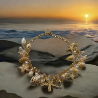 Sea Shells By The Sea Shore | Necklace | Shells | Stylish | Bohemian | Pearls | Star Fish | BONUS MYSTERY GIFT!!!