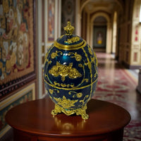 Faberge Style Russian Egg Toothpick Holder| Blue & Gold | Stylish | Vintage Looking | House Of Jax